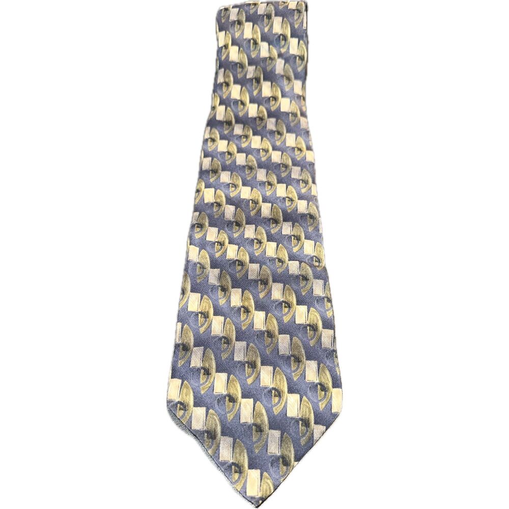 Zylos George Machado Tie Necktie‎ Men's Pattern Blue Green Tan Professional